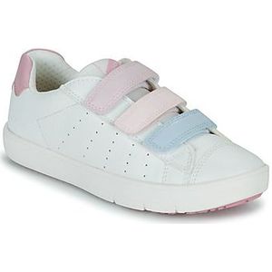 Geox J SILENEX Girl Sneaker, wit/roze, 32 EU, Wit-roze, 32 EU