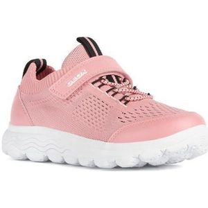 Geox J Spherica Girl Sneakers voor meisjes, koraalzwart, 31 EU