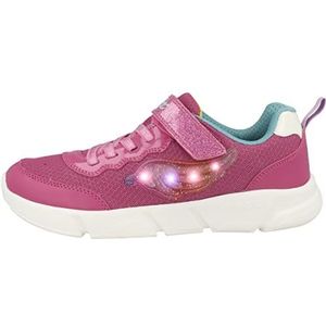 Geox J Aril Girl B, sneakers voor meisjes, Fuchsia meerkleurig