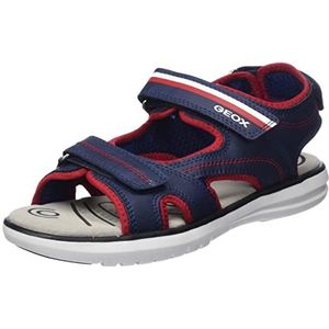 Geox J Maratea Boy sandalen voor jongens, rood (navy red), 34 EU