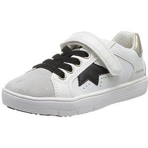 Geox J Silenex Girl Sneakers voor meisjes, White Platinum, 38 EU
