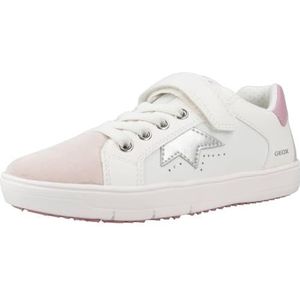 Geox J Silenex Girl Sneakers voor meisjes, Wit-roze., 39 EU