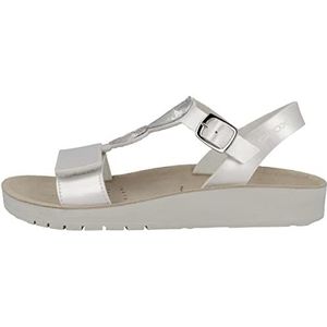 Geox J Sandal Costarei Gi J35EAD0NF2J sandalen voor meisjes, zilver.