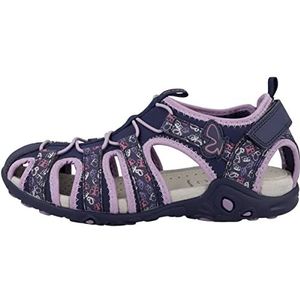 Geox J Whinberry G sandalen voor meisjes, Navy Dk Lilac, 30 EU