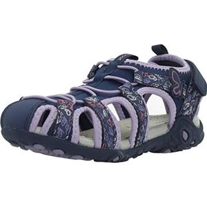 Geox J Sandal Whinberry G sandalen voor meisjes, Marineblauw Dk Lila