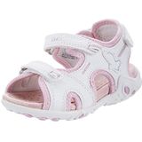 Geox Whinberry Kinder Mädchen Sandale weiß rosa Klett J35GRD für Kinder, weiß, Gr. 32 EU