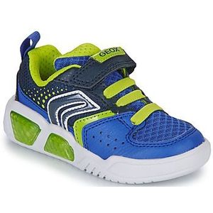 Geox J ILLUMINUS Boy Sneakers, ROYAL/Lime, 24 EU, Royal Lime, 24 EU