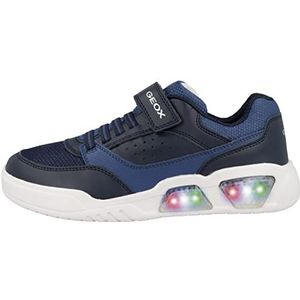 Geox J Illuminus Boy Sneakers voor jongens, Navy Avio, 32 EU