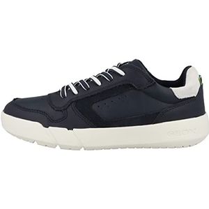 Geox J HYROO Boy Sneaker, Navy/White, 38 EU, marineblauw/wit, 38 EU
