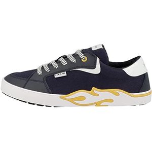 Geox Jongens J Alphabeet Boy Sneakers, Navy Yellow, 24 EU