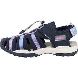 Geox J Borealis Girl sandalen voor meisjes, Navy Violet, 25 EU