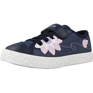 Geox Jr Ciak Girl Sneakers voor meisjes, Donkerblauw, 28 EU