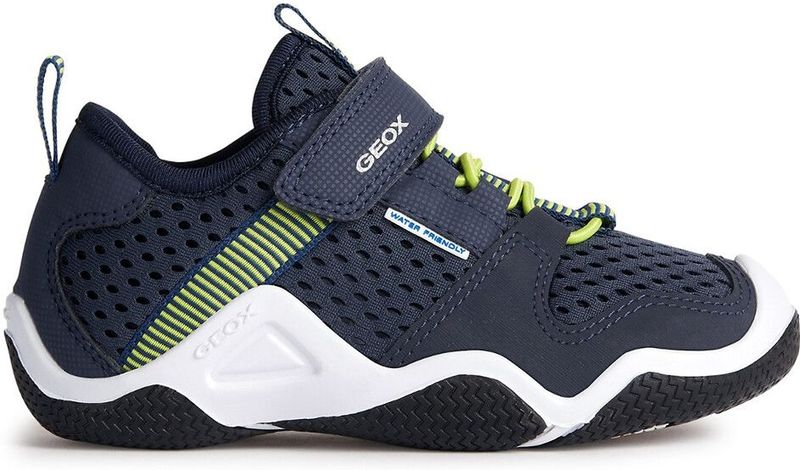 Geox - JR Wader - Sneaker - Marineblauw/Lime