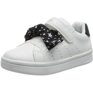 Geox J Djrock Girl Sneakers voor meisjes, wit zwart, 31 EU