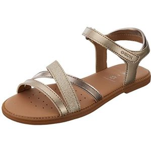 Geox J Karly Girl Sandaal, voor jongens en meisjes, platina, 24 EU, platina, 24 EU