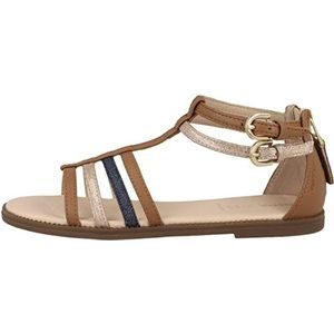 Geox J Karly Girl Sandaal voor meisjes, cognac avio, 32 EU