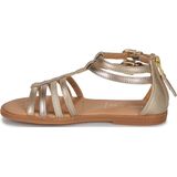 GEOX - Karly - Sandalen - Platinakleur - Lederlook - Platte Meisjessandaal