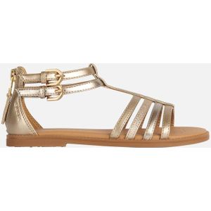 Geox - Karly - Sandalen - Rose - Parelmoer-Leder en Metallic Lakleder