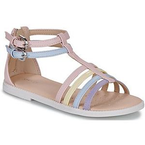 Geox Karly Girl D Romeinse sandalen voor meisjes, Lt Rose Multicolor, 33 EU