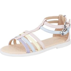 Geox J Karly Girl Sandaal voor dames, Lt Rose Multicolor, 37 EU