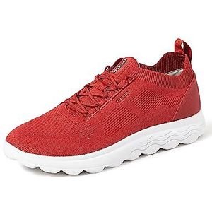 Geox U Spherica A Sneakers voor heren, Dark Red Light Grey, 45 EU Smal