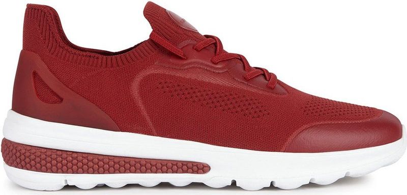 GEOX - U Spherica Actif - Sneakers - Rood - Gebreide Stof