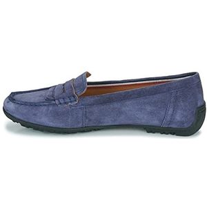 Geox Mocasin D Kosmopolis + Grip Mocasin voor dames, marineblauw, 37 EU, Navy Blauw