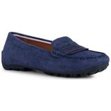 GEOX KOSMOPOLIS + GRIP Loafers - Marineblauw - Suède - Antislip Damesmocassin