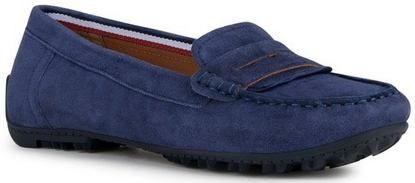 GEOX KOSMOPOLIS + GRIP Loafers - Marineblauw - Suède - Antislip Damesmocassin