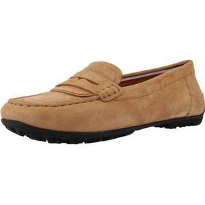 Geox Meisjes D Kosmopolis + Grip Moccasin, camel, 35 EU