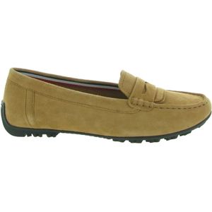 GEOX KOSMOPOLIS + GRIP - Loafers - TABAK - Suède - Antislip Damesmocassin