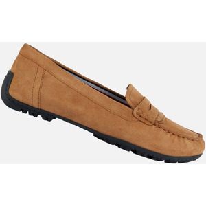 GEOX KOSMOPOLIS + GRIP Loafers - TABAK - Suède - Antislip Damesmocassin