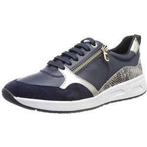 Geox D Bulmya A Sneakers voor dames, Navy Beige, 38 EU