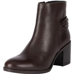 Geox, Schoenen, Dames, Bruin, 37 EU, Leer, Ademende Klassieke Stijl Dames Enkellaars