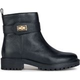 Ademende bottines in leer Hoara GEOX. Leer materiaal. Maten 37. Zwart kleur