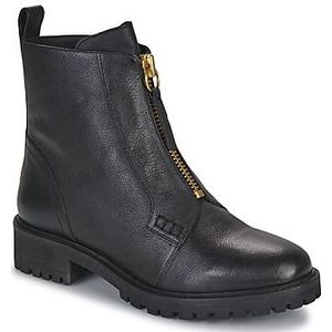 Ademende bottines in leer met rits Hoara GEOX. Leer materiaal. Maten 37. Zwart kleur