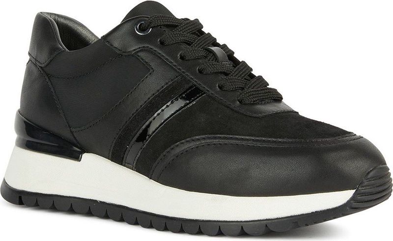 Geox D Desya Damessneakers, Zwart