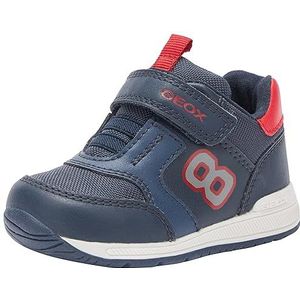 Geox Baby Jongens B Rishon Boy A Sneaker, Navy Red, 19 EU