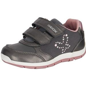 Geox Baby meisje B HEIRA Girl A sneakers, DK Grey/DK PINK, 21 EU, Dk Grey Dk Pink, 21 EU