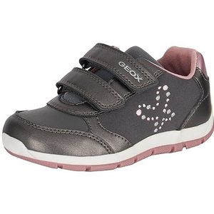 Geox Meisjes B Heira Girl A Sneaker, Dk Grey Dk Pink, 25 EU