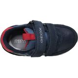 Geox - Pyrip - Sneakers - Navy/Rood - Lederen - Velcro's met Zilveren Ster