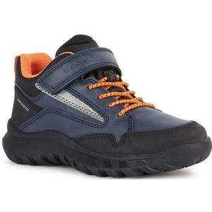 Geox - J Simbyos Boy B ABX Sneakers - Navy Oranje - Synthetisch