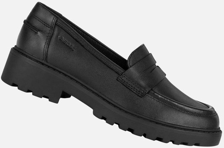 GEOX - CASEY - Veterschoenen - ZWART - Leer