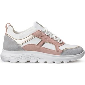 Geox Dames D Spherica C Sneakers, White Nude, 36 EU