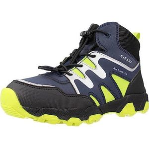 Geox J Magnetar Boy B ABX Sneakers voor jongens, Navy Lime, 39 EU
