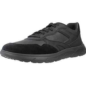 Geox U Portello D Sneakers voor heren, Schwarz, 44 EU