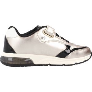 Geox J Spaceclub Girl Sneakers voor meisjes, Platinum Black, 24 EU