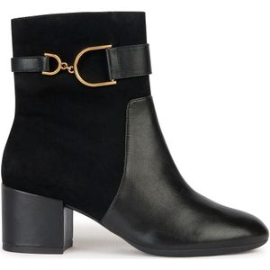 Geox Dames D Eleana enkellaars, zwart, 36 EU