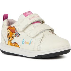 Geox Baby B New Flick Girl A Sneakers voor meisjes, wit zwart, 24 EU