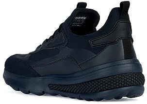 Geox - Spherica Actif - Sneakers - Blauw - Lycra/Suède